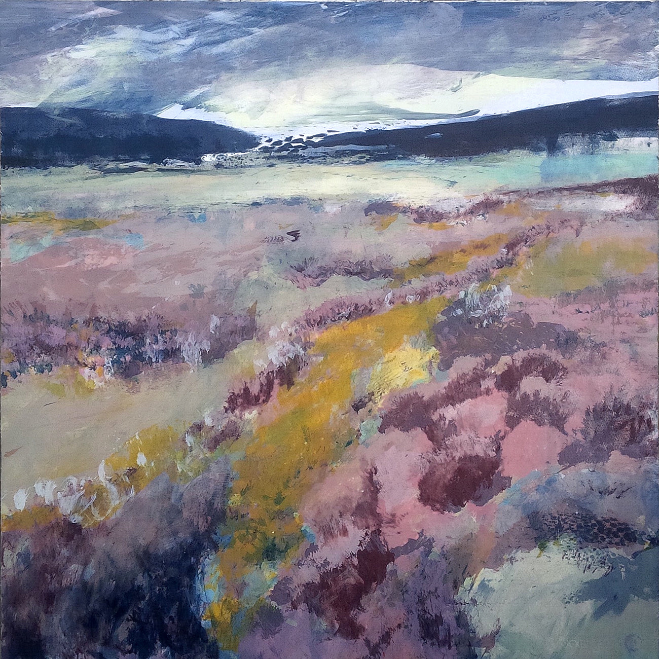 Wandering Through Heather (Square Giclée)